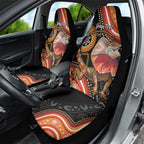 Personalised Australia Frilled Lizard Car Seat Cover Aboriginal Art
