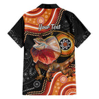Personalised Australia Frilled Lizard Family Matching Long Sleeve Bodycon Dress and Hawaiian Shirt Aboriginal Art