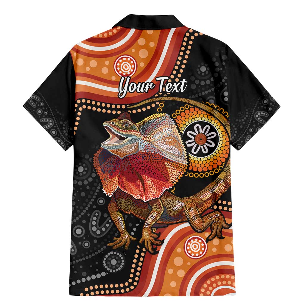 Personalised Australia Frilled Lizard Family Matching Mermaid Dress and Hawaiian Shirt Aboriginal Art