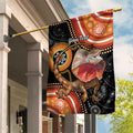 Personalised Australia Frilled Lizard Garden Flag Aboriginal Art