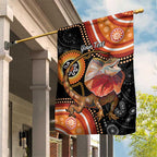 Personalised Australia Frilled Lizard Garden Flag Aboriginal Art