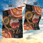 Personalised Australia Frilled Lizard Garden Flag Aboriginal Art
