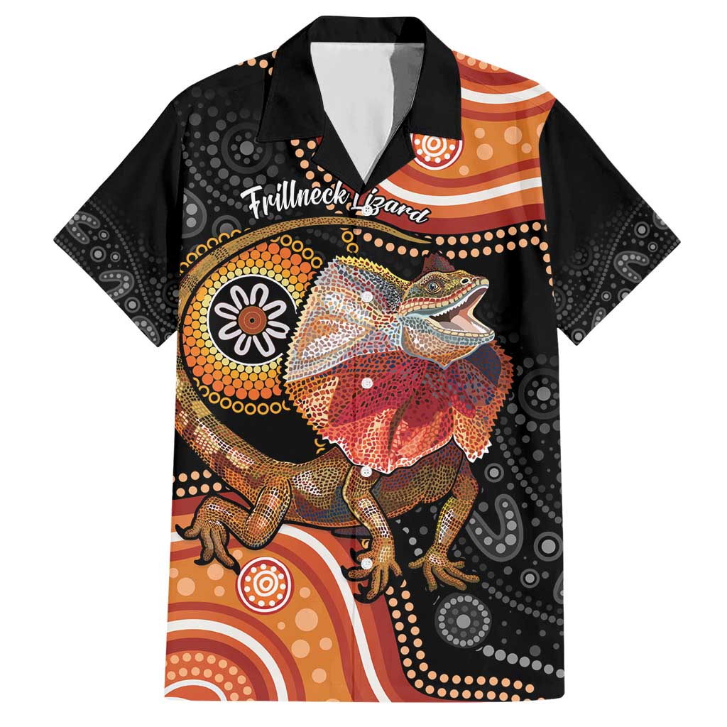 Personalised Australia Frilled Lizard Hawaiian Shirt Aboriginal Art