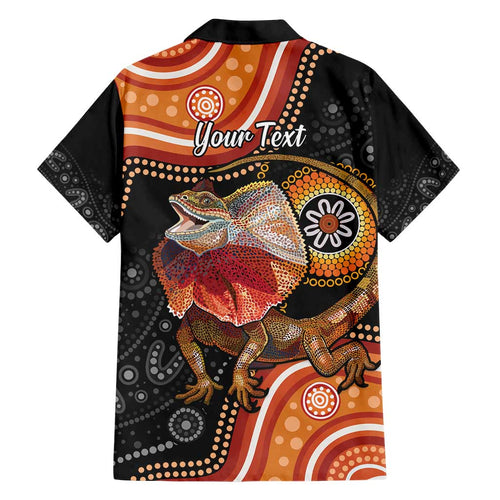 Personalised Australia Frilled Lizard Hawaiian Shirt Aboriginal Art