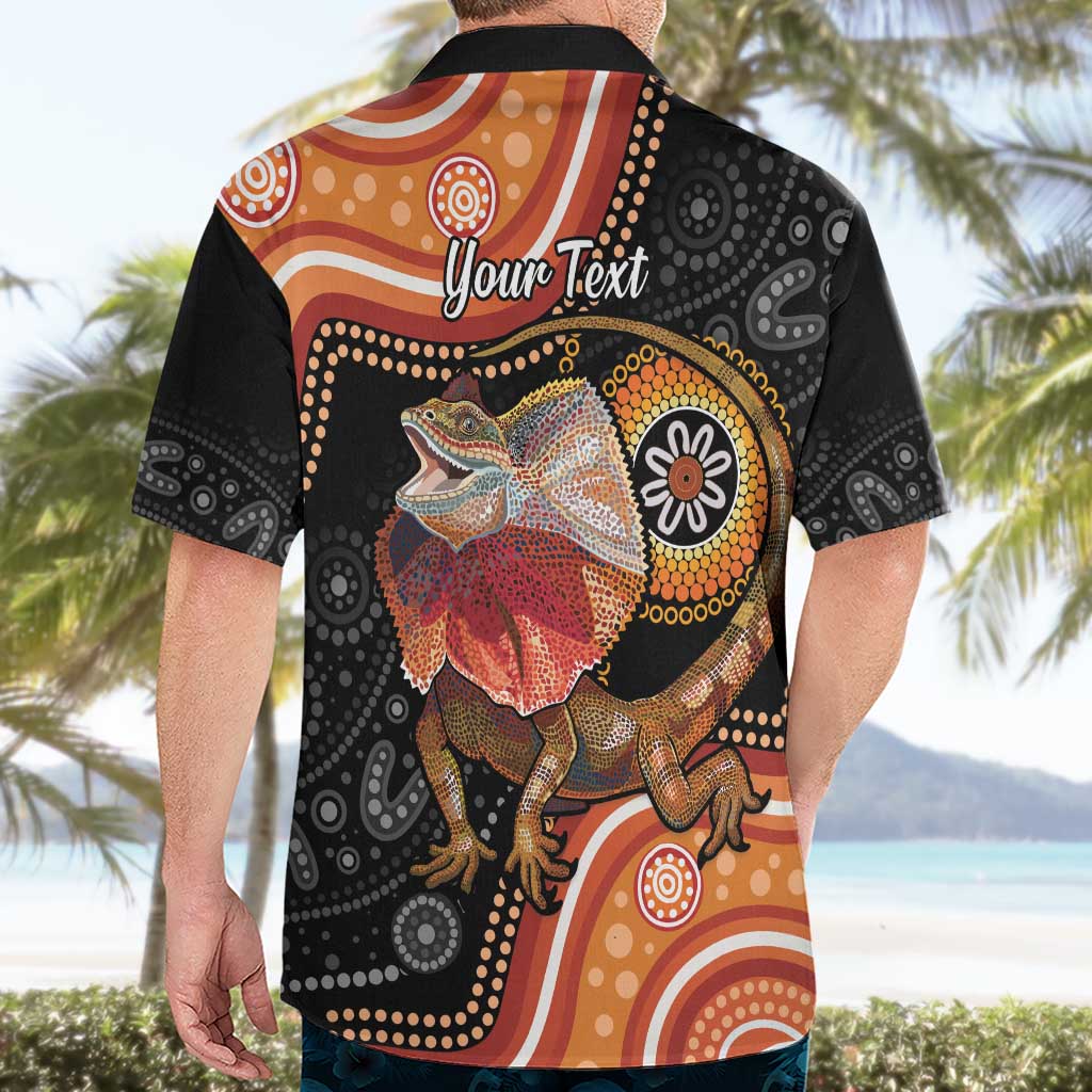 Personalised Australia Frilled Lizard Hawaiian Shirt Aboriginal Art