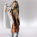 Personalised Australia Frilled Lizard Hooded Blanket Aboriginal Art