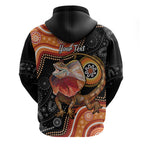 Personalised Australia Frilled Lizard Hoodie Aboriginal Art