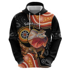 Personalised Australia Frilled Lizard Hoodie Aboriginal Art