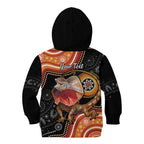 Personalised Australia Frilled Lizard Kid Hoodie Aboriginal Art