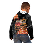 Personalised Australia Frilled Lizard Kid Hoodie Aboriginal Art