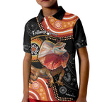 Personalised Australia Frilled Lizard Kid Polo Shirt Aboriginal Art