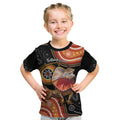 Personalised Australia Frilled Lizard Kid T Shirt Aboriginal Art