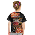 Personalised Australia Frilled Lizard Kid T Shirt Aboriginal Art