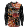 Personalised Australia Frilled Lizard Long Sleeve Shirt Aboriginal Art