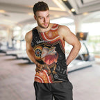 Personalised Australia Frilled Lizard Men Tank Top Aboriginal Art