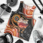 Personalised Australia Frilled Lizard Men Tank Top Aboriginal Art