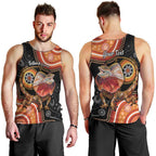 Personalised Australia Frilled Lizard Men Tank Top Aboriginal Art