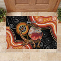 Personalised Australia Frilled Lizard Rubber Doormat Aboriginal Art