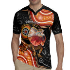 Personalised Australia Frilled Lizard Rugby Jersey Aboriginal Art