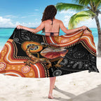 Personalised Australia Frilled Lizard Sarong Aboriginal Art
