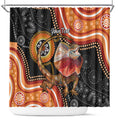Personalised Australia Frilled Lizard Shower Curtain Aboriginal Art