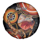 Personalised Australia Frilled Lizard Spare Tire Cover Aboriginal Art