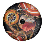 Personalised Australia Frilled Lizard Spare Tire Cover Aboriginal Art