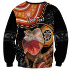 Personalised Australia Frilled Lizard Sweatshirt Aboriginal Art