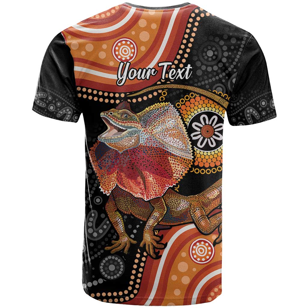 Personalised Australia Frilled Lizard T Shirt Aboriginal Art