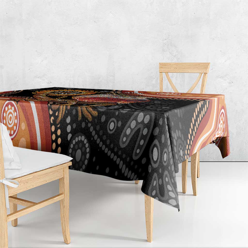 Personalised Australia Frilled Lizard Tablecloth Aboriginal Art