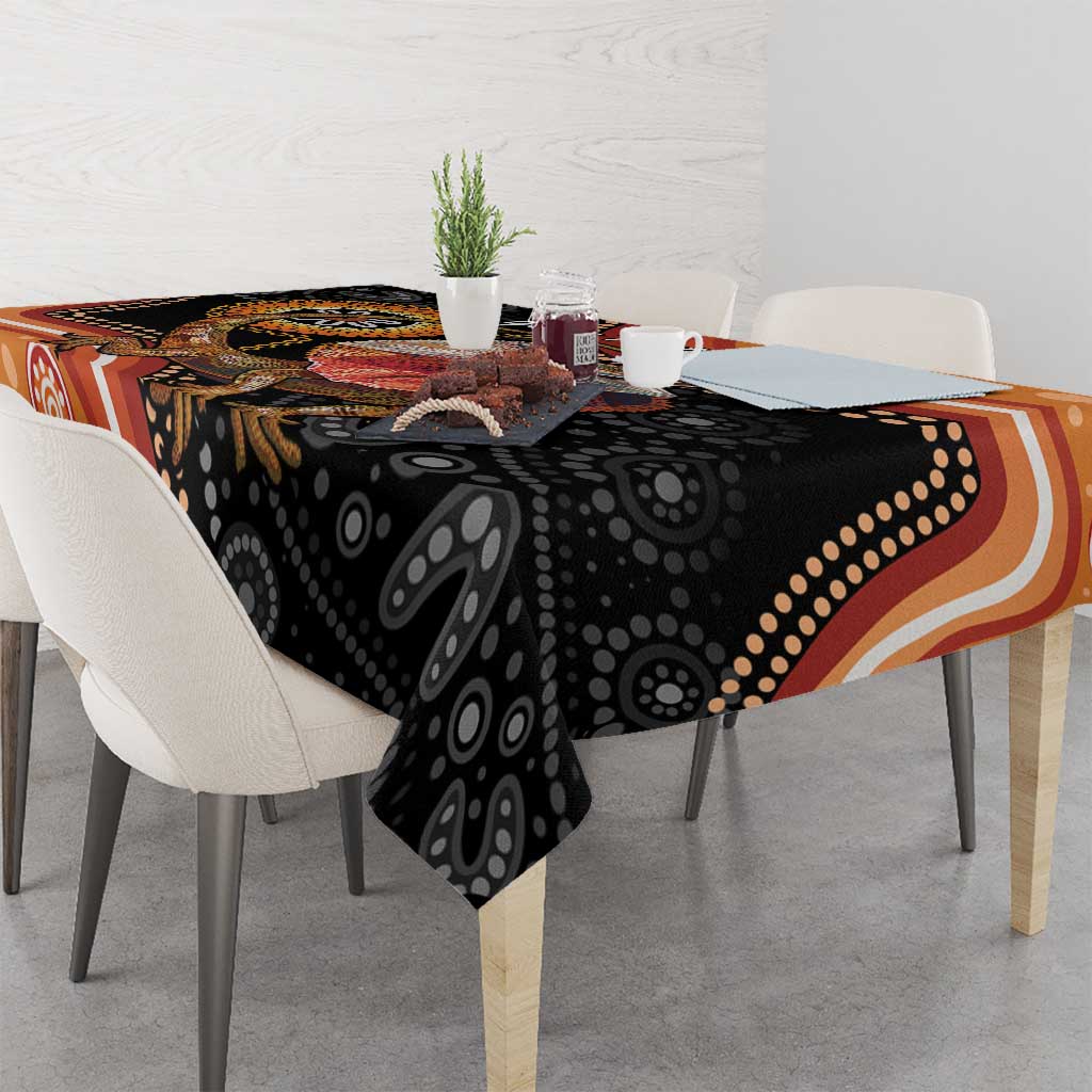 Personalised Australia Frilled Lizard Tablecloth Aboriginal Art