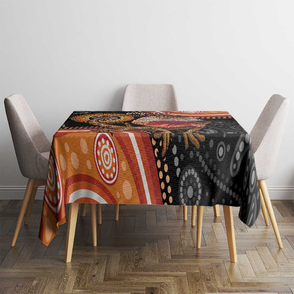 Personalised Australia Frilled Lizard Tablecloth Aboriginal Art
