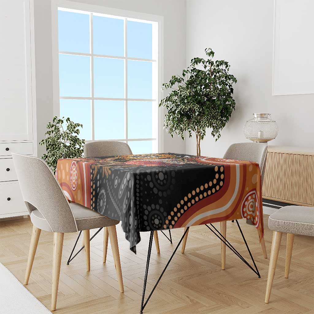 Personalised Australia Frilled Lizard Tablecloth Aboriginal Art