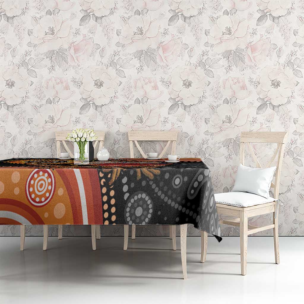 Personalised Australia Frilled Lizard Tablecloth Aboriginal Art