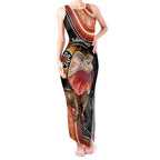 Personalised Australia Frilled Lizard Tank Maxi Dress Aboriginal Art