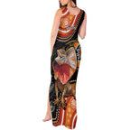 Personalised Australia Frilled Lizard Tank Maxi Dress Aboriginal Art