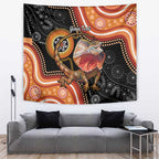 Personalised Australia Frilled Lizard Tapestry Aboriginal Art