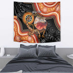 Personalised Australia Frilled Lizard Tapestry Aboriginal Art