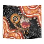 Personalised Australia Frilled Lizard Tapestry Aboriginal Art