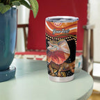 Personalised Australia Frilled Lizard Tumbler Cup Aboriginal Art
