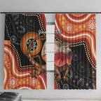 Personalised Australia Frilled Lizard Window Curtain Aboriginal Art