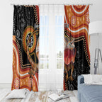 Personalised Australia Frilled Lizard Window Curtain Aboriginal Art