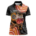 Personalised Australia Frilled Lizard Women Polo Shirt Aboriginal Art