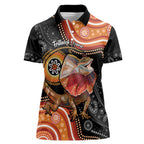 Personalised Australia Frilled Lizard Women Polo Shirt Aboriginal Art