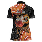 Personalised Australia Frilled Lizard Women Polo Shirt Aboriginal Art