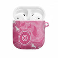 Australia Breast Cancer Awareness AirPods Case Pink Ribbon Manta Ray Aboriginal Art - Aussie Hoodie
