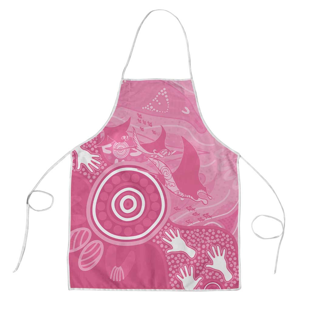 Australia Breast Cancer Awareness Apron Pink Ribbon Manta Ray Aboriginal Art - Aussie Hoodie