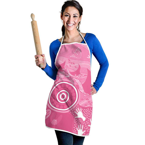 Australia Breast Cancer Awareness Apron Pink Ribbon Manta Ray Aboriginal Art - Aussie Hoodie