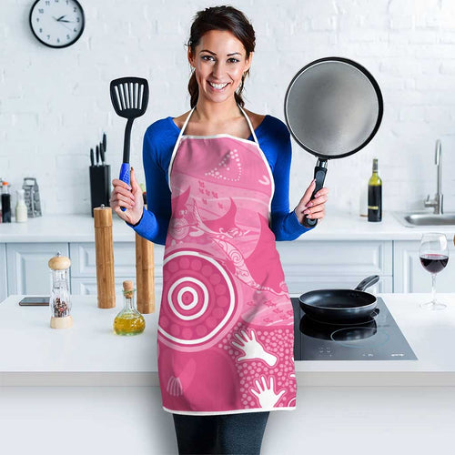 Australia Breast Cancer Awareness Apron Pink Ribbon Manta Ray Aboriginal Art - Aussie Hoodie
