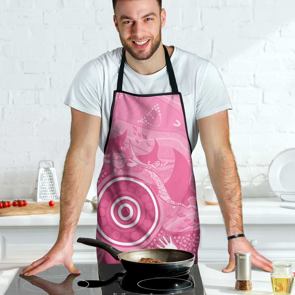 Australia Breast Cancer Awareness Apron Pink Ribbon Manta Ray Aboriginal Art - Aussie Hoodie